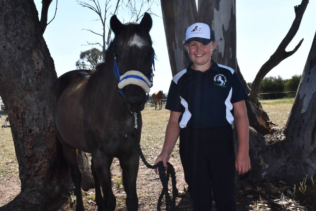 Caley McKellar and her horse Belle on February 1, 2024, ready to compete in the Thoroughbred Industry Careers National Pony Race Series Final at Royal Randwick during the Autumn Carnival. Picture by Amy Rees