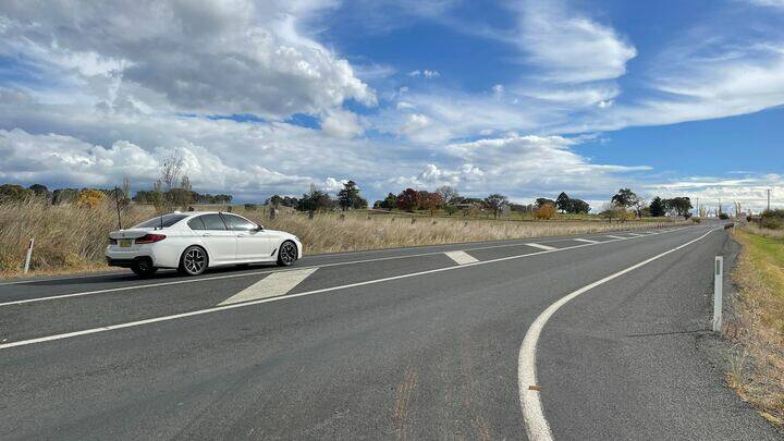 NSW Police close Escort Way after double motorbike crash near Orange. Picture by William Davis
