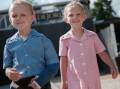Oliver Ross and Harper Weal are starting Kindergarten at Holy Family on Friday. Picture by James Arrow
