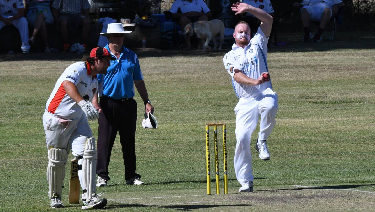VICTORY: City Colts' Craig Henderson bowls a ball into the ORC batsmen. Colts claimed a first innings win, after chasing ORC's first innings total of 242. Photo:CHRIS SEABROOK 012018colts1a