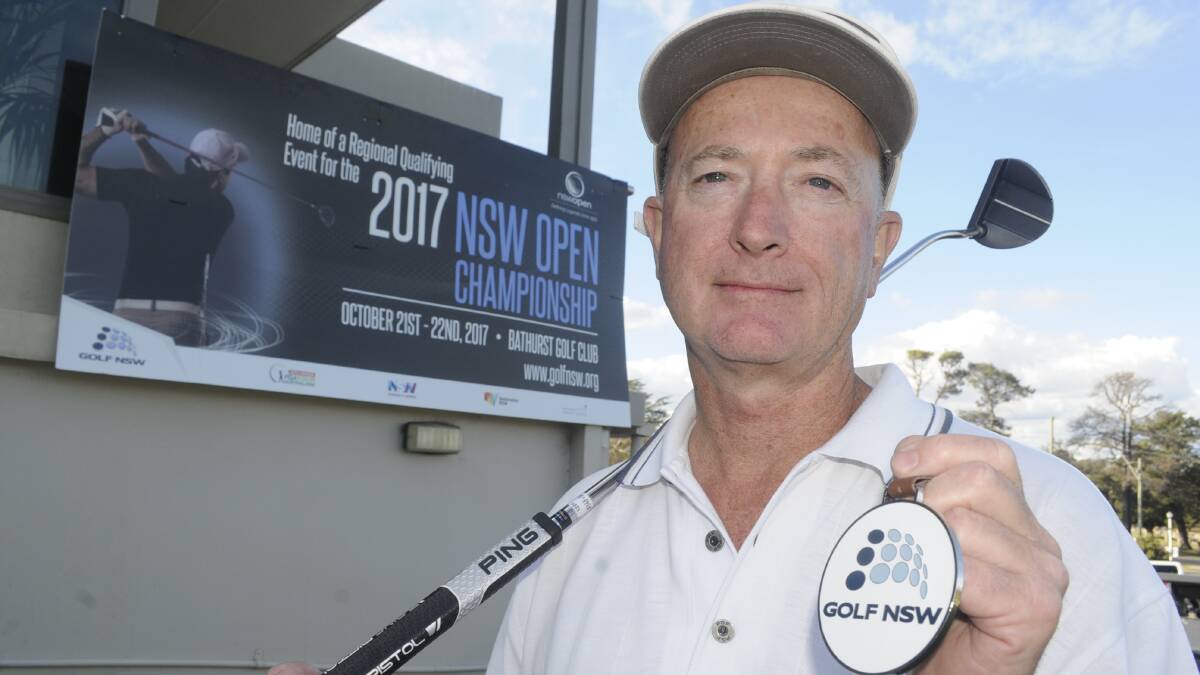 QUALIFIED: Bathurst Golf Club’s Darrell Bourke grabbed the final spot in the men’s NSW Senior Golf Open on Sunday. Photo: CHRIS SEABROOK 102217cgolf2