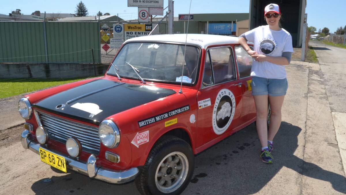 S**TBOX RALLY: Alicia Jeffree will complete the 3800km rally on some of Australia's harshest roads in her Morris 1100 - affectionately named Gordon.