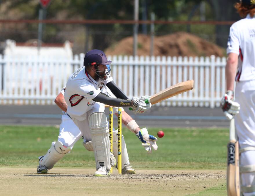 GAME ON: Michael Tobin (pictured) scored 41 runs last week for Bathurst City against City Colts. This Saturday, his side takes on second-placed Rugby Union at Brooke Moore Oval. Photo: PHIL BLATCH