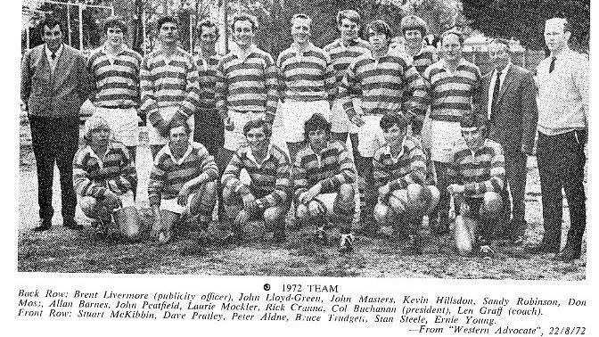 The 1972 Bathurst Bulldogs team.