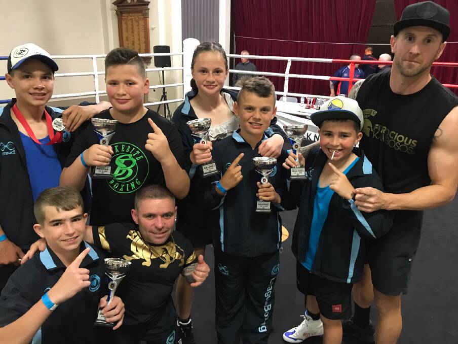 WINNERS: Snakebite Boxing fighters claimed five victories from six fights, against their Tasmanian opponents on Saturday. Photo: SUPPLIED