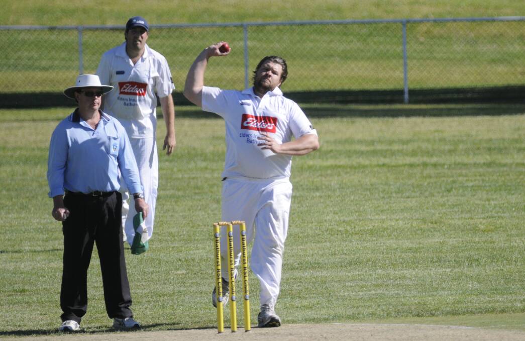 LOOKING TO IMPROVE: Luke McKay took 0-16 off 3 last Saturday in his side's eight-wicket loss to Bathurst City. Photo: CHRIS SEABROOK 101516cpats2a
