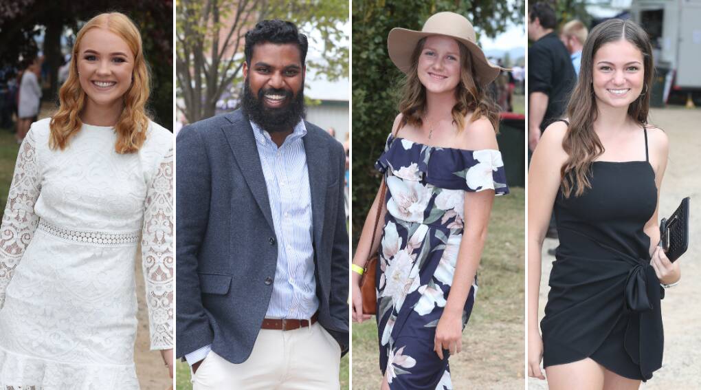 BEST DRESSED: Some of the fans at the Bathurst Soldier's Saddle on Thursday. Photos: PHIL BLATCH