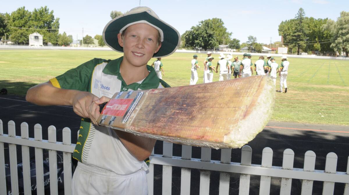 ALL-ROUNDER: Sam Hall top scored with 74 runs and took 1-20 off 10 overs, which featured two maidens. The Bathurst under 16s team's win over Orange in the Mitchell Cricket Council, was the only win for the Bathurst junior teams on the weekend. Photo: CHRIS SEABROOK 021917cu16s1