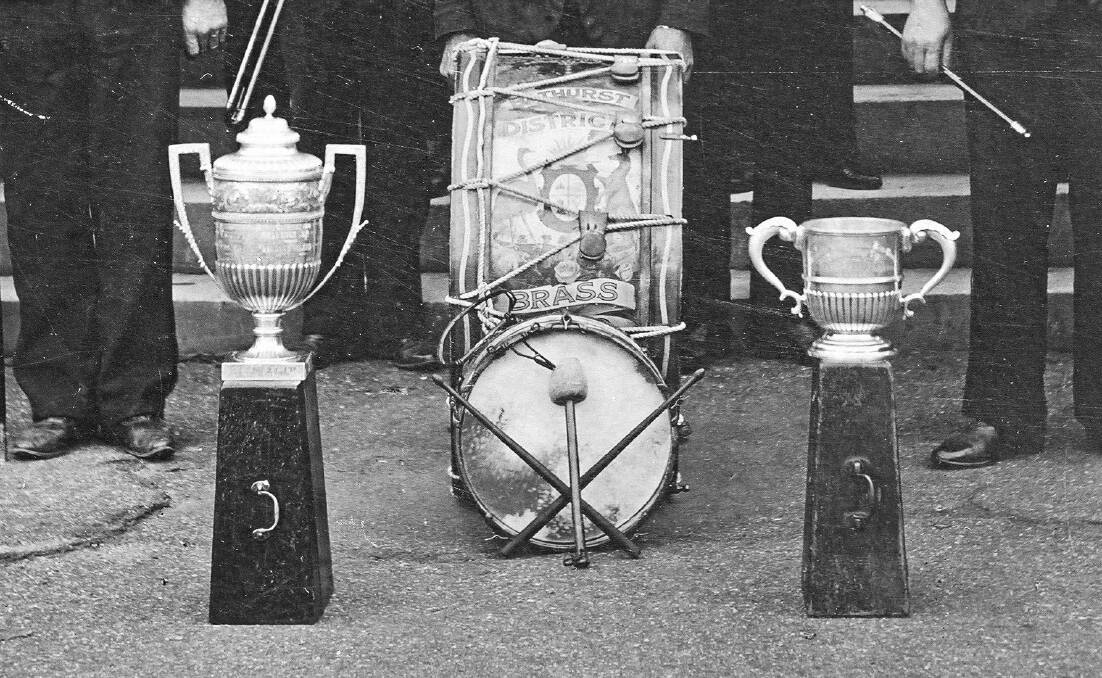 HIGHLY PRIZED: The silver Besson and Boosey Cups were awarded for the Intercolonial Band Contest and were valued at £80 when they were made in 1896.