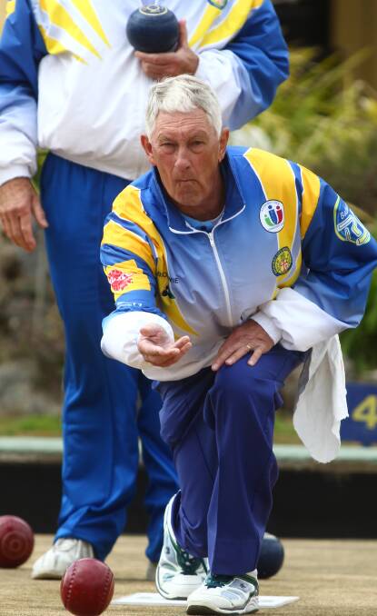 Great Weekend for Bowls: Brian Bromfield  at Bathurst City bowls. Team Bromfield played against team Hotham on Saturday. Pic Phil Blatch