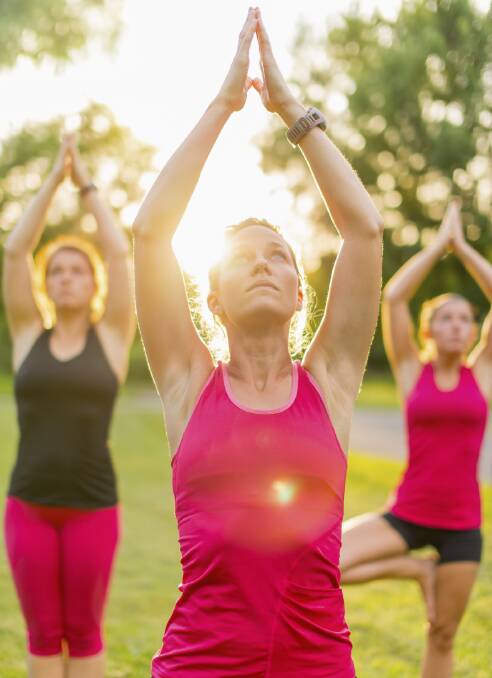 REACH FOR THE SKY: Pink in the Park, free community yoga with Jan Green from Prana Yoga, will be held at Bicentennial Park at 10am on Sunday, October 30 to raise money for cancer research. Call Jan, 0423 205 801, or email pranayoga@optus net.com.au 