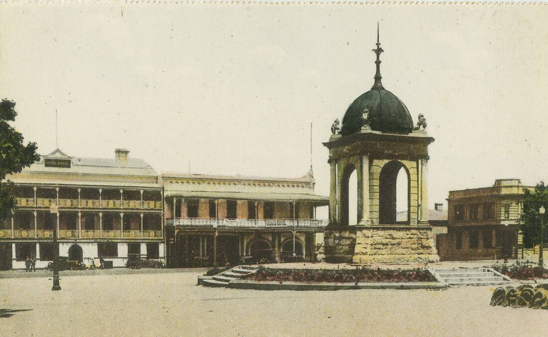 GRAND VIEW: A hand-tinted postcard of the Royal and Grand hotels and Boer War Memorial. The postcard was sent on January 2, 1923.