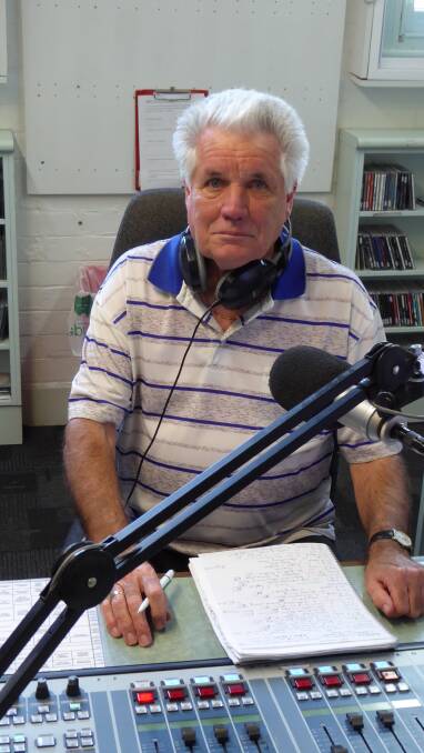 Welcome: New presenter Bruce Powell during his first 2MCE live on-air shift. Bruce hails from down the road at Mt Victoria and has been involved in community radio for several years having been a presenter on 105.7 in Orange
