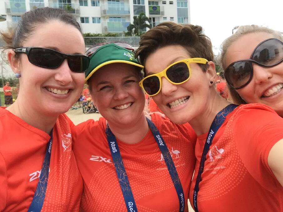 Anna Muldoon (second from left) is one of 158 Australian staff working at the Rio Paralympic Games.