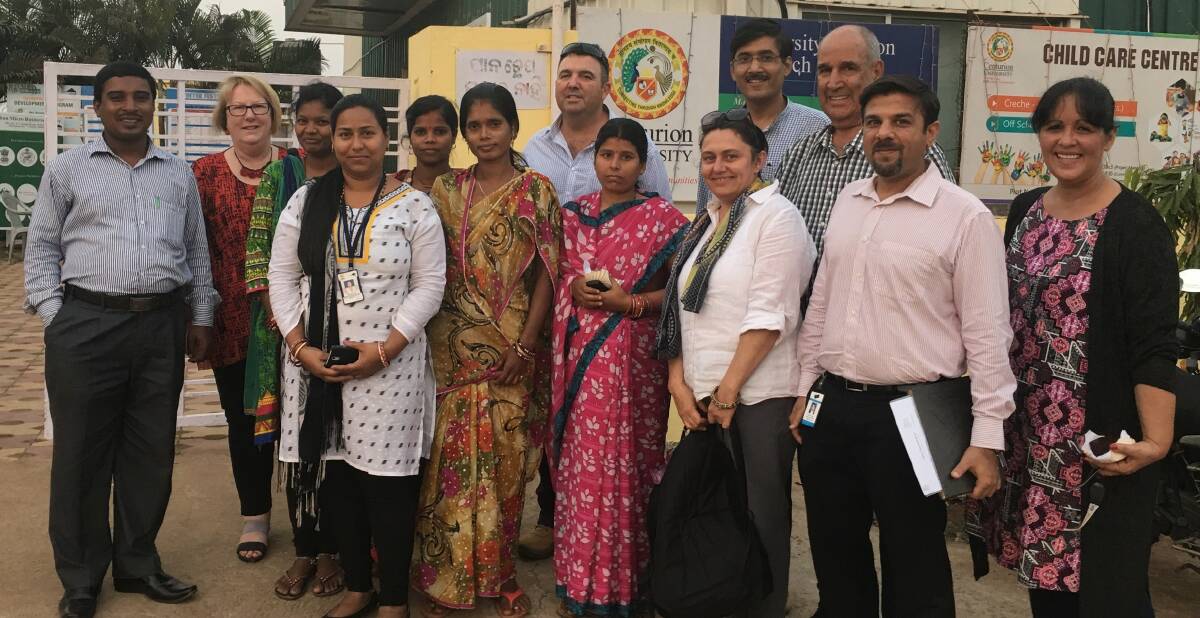 UNITED: The delegates from TAFE Western met with officials and teachers from India's Centurion University of Technology and Management. Photo: CONTRIBUTED