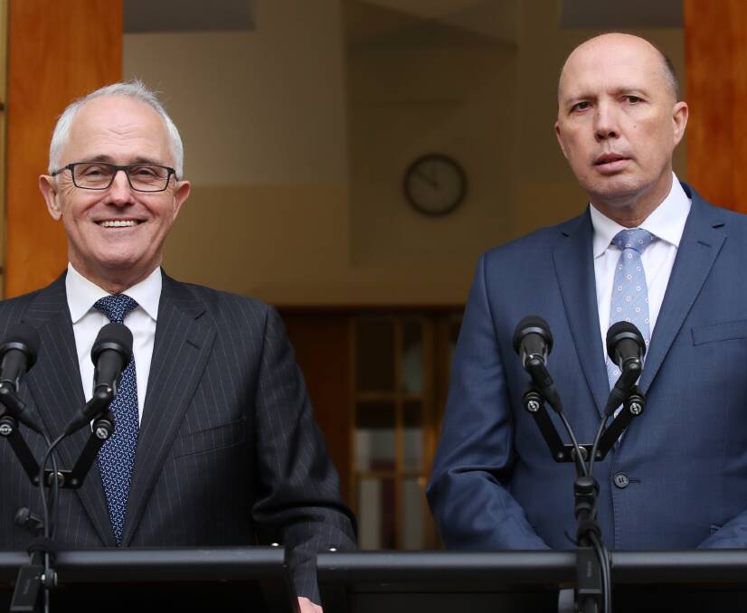 CRITICISM: Prime Minister Malcolm Turnbull and Home Affairs Minister Peter Dutton. Photo: ANDREW MEARES