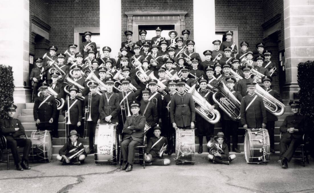 ON THE MARCH: ​The Orange Salvation Army Silver Band on the front steps of the Bathurst Court House in November, 1919. 072216salvation