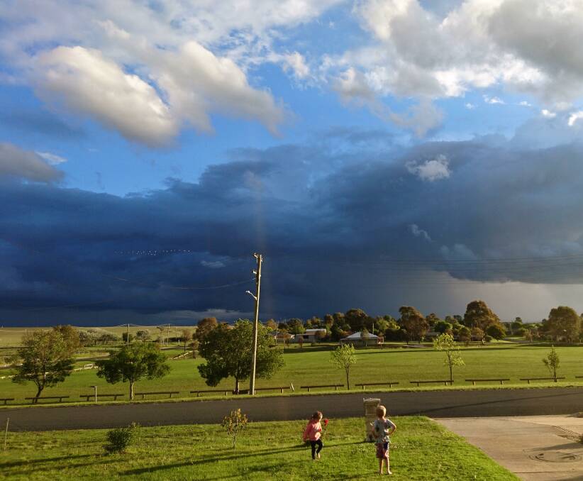SNAPSHOT: Reader Katie Stait captured this storm from Raglan as her children admired the view. 