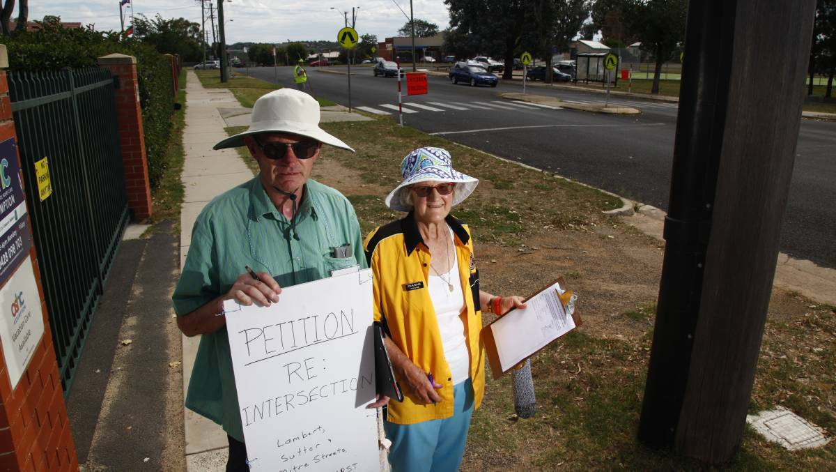 SIGN HERE: Kent and Dianne McNab attracted more than 4000 signatures for their petition to have a roundabout installed in West Bathurst. But will it happen?