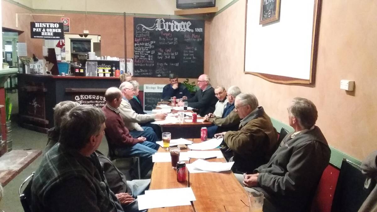 FORWARD-LOOKING: Bathurst Merino Association members were concentrating on the planned activities for the coming year when they met at the Bridge Hotel.