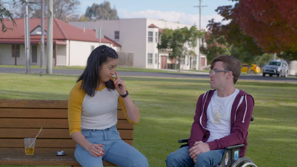 MISCHIEF: Nina Oyama and Angus Thompson star in the new web series The Angus Project.