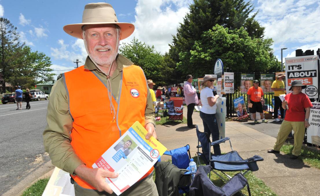 ON HIS WAY: Robert Borsak campaigns for the Shooters, Fishers and Farmers during the Orange by-election in November. Photo: JUDE KEOGH