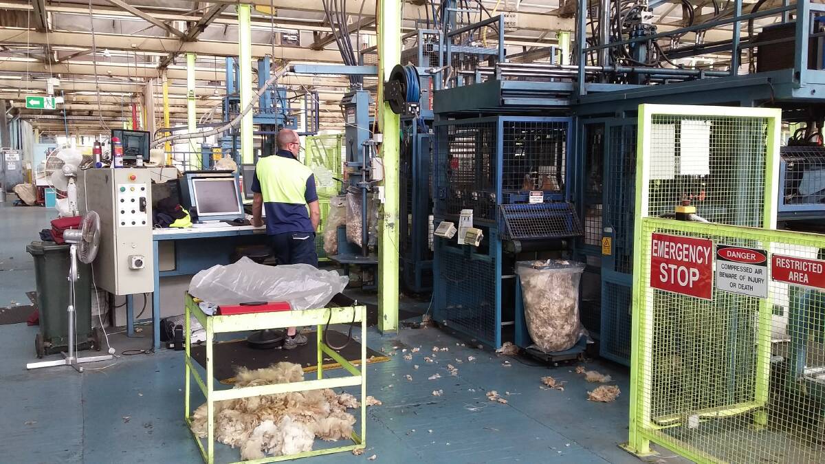 FULL CORE: Andrew Farrar was busy operating the wool core tester at AWH Stewart Street.