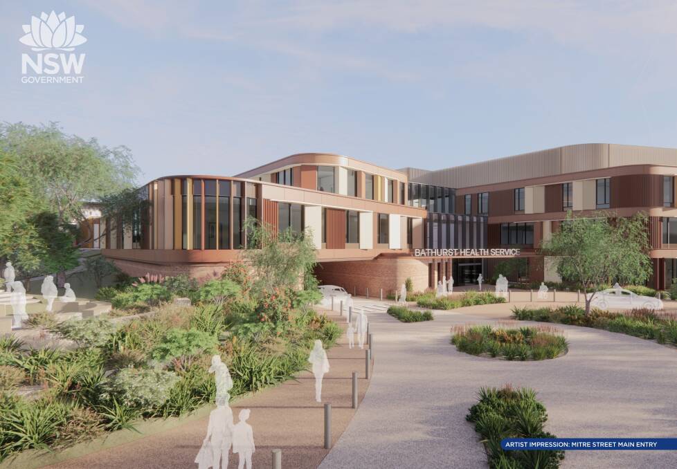 An artist's impression of the Mitre Street main entry for the hospital redevelopment. Picture from NSW Government.