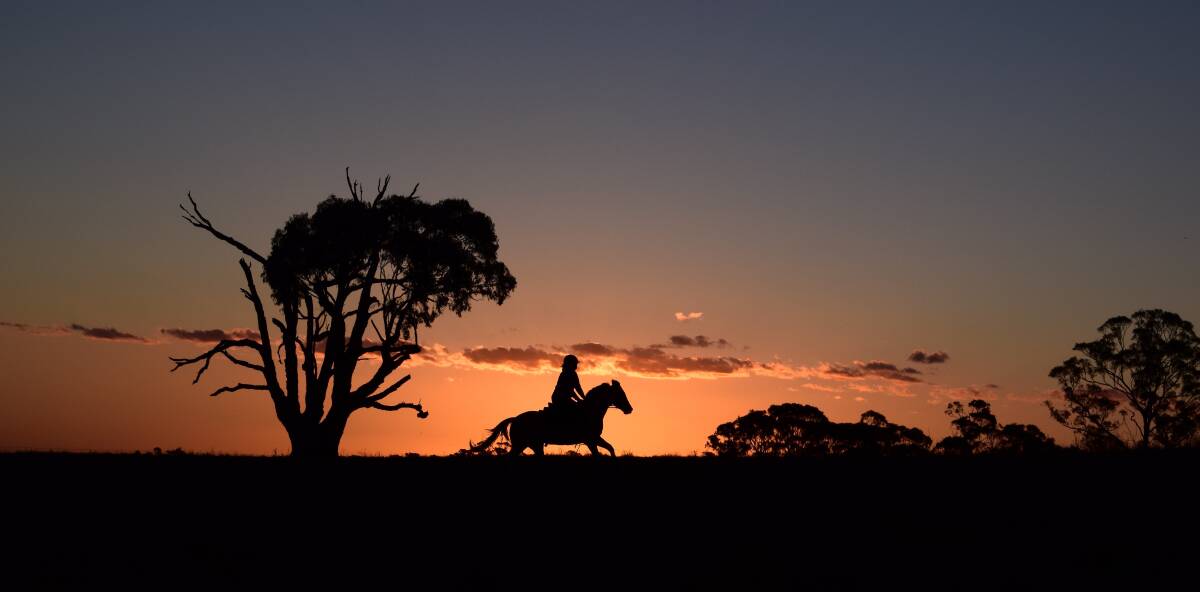 SNAPSHOT: This striking photo of horse-riding at sunset near Bathurst comes from reader Megan Walton.