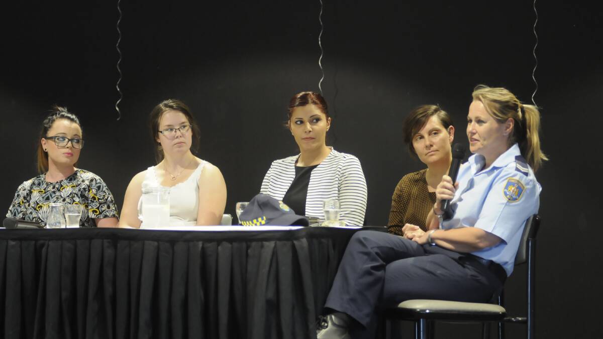 LET'S TALK: Rebecca Mathie, Rebecca Wilcox, Sammy Doueihi, Amy Raveneau and Kylie Fogarty at the International Women's Day event held on Wednesday.
