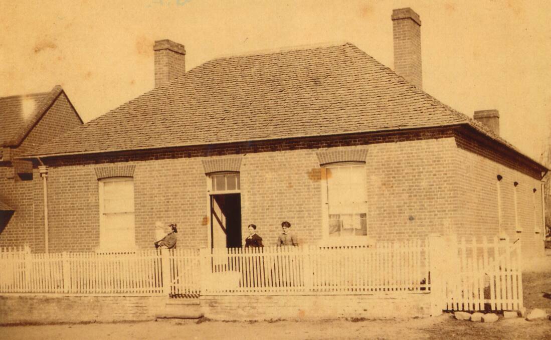HOME, SWEET HOME: Coach-builder William Pittendrigh’s home in Bentinck Street, “East Lynne”. His wife and three children are out the front.