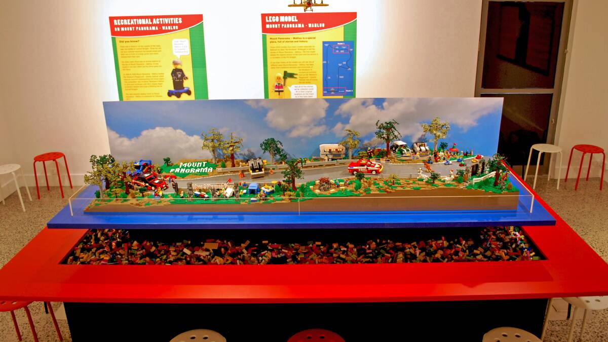 BRICK BY BRICK: The LEGO Mount Panorama–Wahluu model at Bathurst Regional Art Gallery. Photo: EMMA HILL