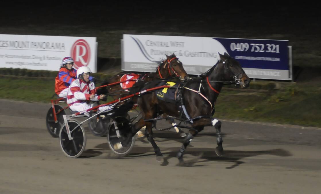 TOO CLASSY: Saloon Passage picked up a win on Wednesday night for trainer-driver Nathan Hurst. Photo: CHRIS SEABROOK 062916ctrots1a