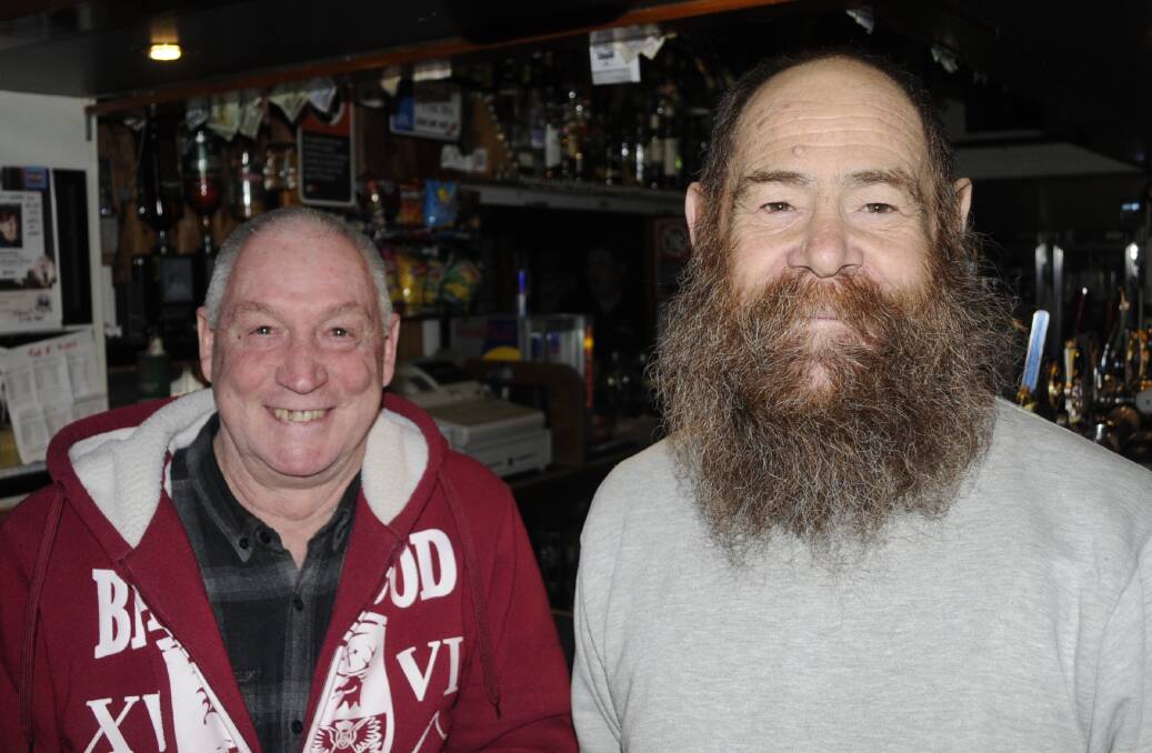 BEFORE: Rod French and Warren Gunning before Warren lost his beard. 090416cshave6