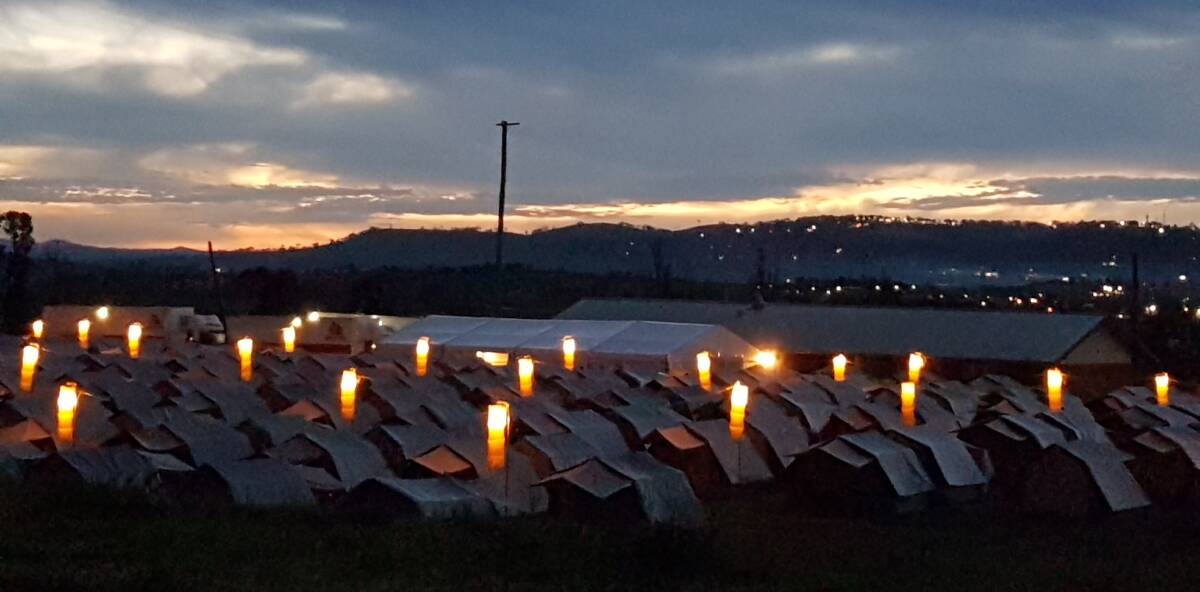 SNAPSHOT: This is Tent City as you probably haven't seen it before. Reader Gerald Kearney of White Rock took this photo during Race Week.