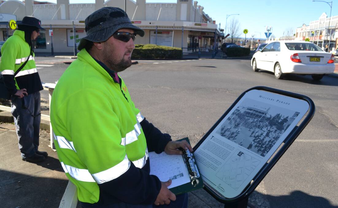 ON THE COUNT: Adam Taylor was among of crew of contractors hired to conduct a traffic and pedestrian count at the intersection of George and Howick streets. Photo: NADINE MORTON 	061516nmcount3
