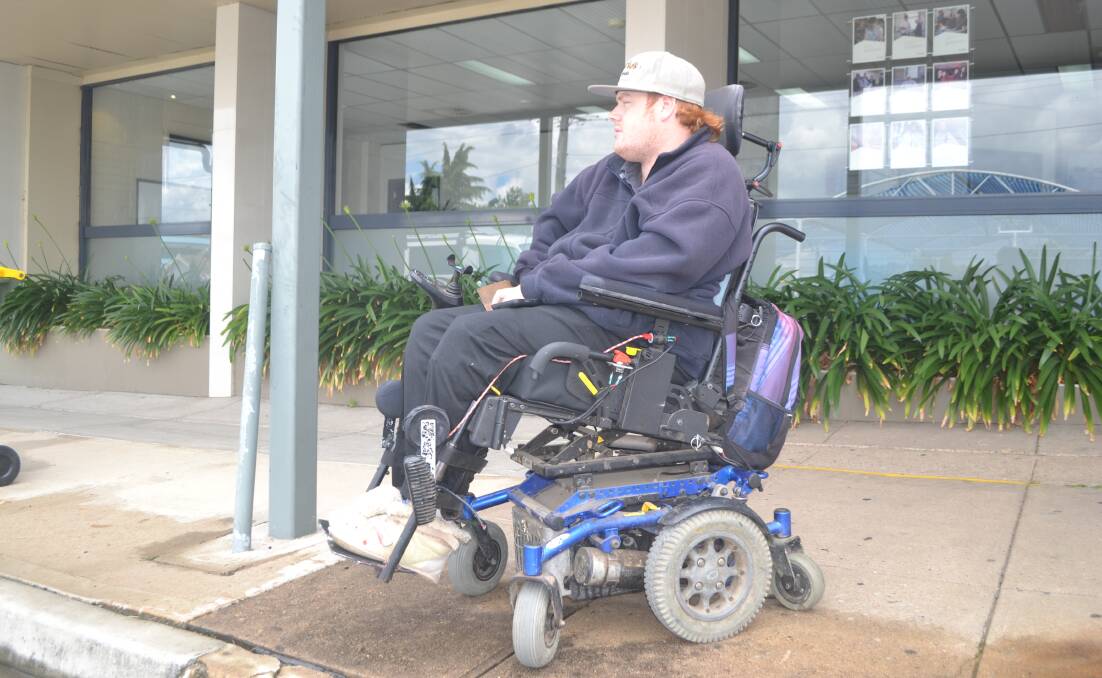 OFF THE ROAD: Wheelchair user John Crasti is concerned about the loss of one wheelchair taxi in town.