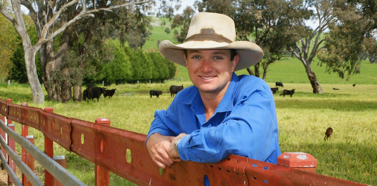 Beefing up: Stuart Tait will be heading around the world looking at methods of integrating beef and wheat production on his family's property. 