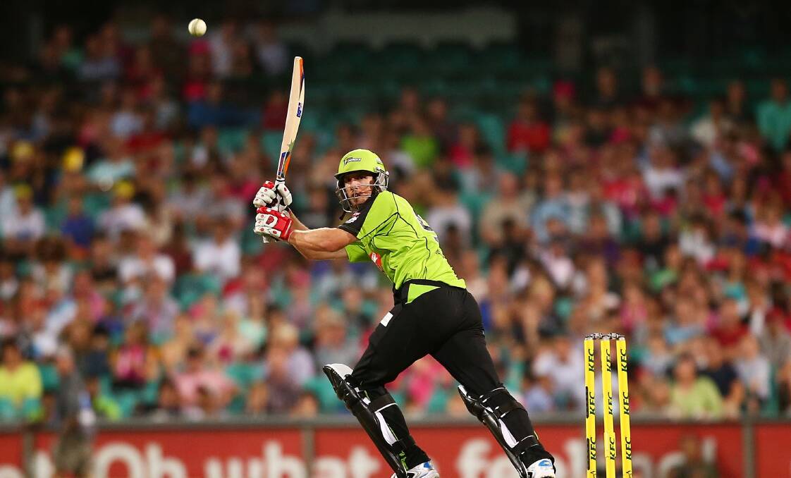 TO THE LEFT: Bathurst product Blake Dean, pictured in action for Sydney Thunder, has decided to play second grade cricket in Canberra this season.