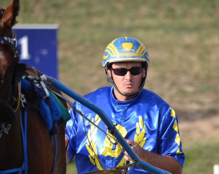 CHALLENGE: Anthony Frisby will face stiff opposition when he drives in Saturday night's Australian Pacing Gold Two Year Old Colts and Geldings Final. Photo: ANYA WHITELAW