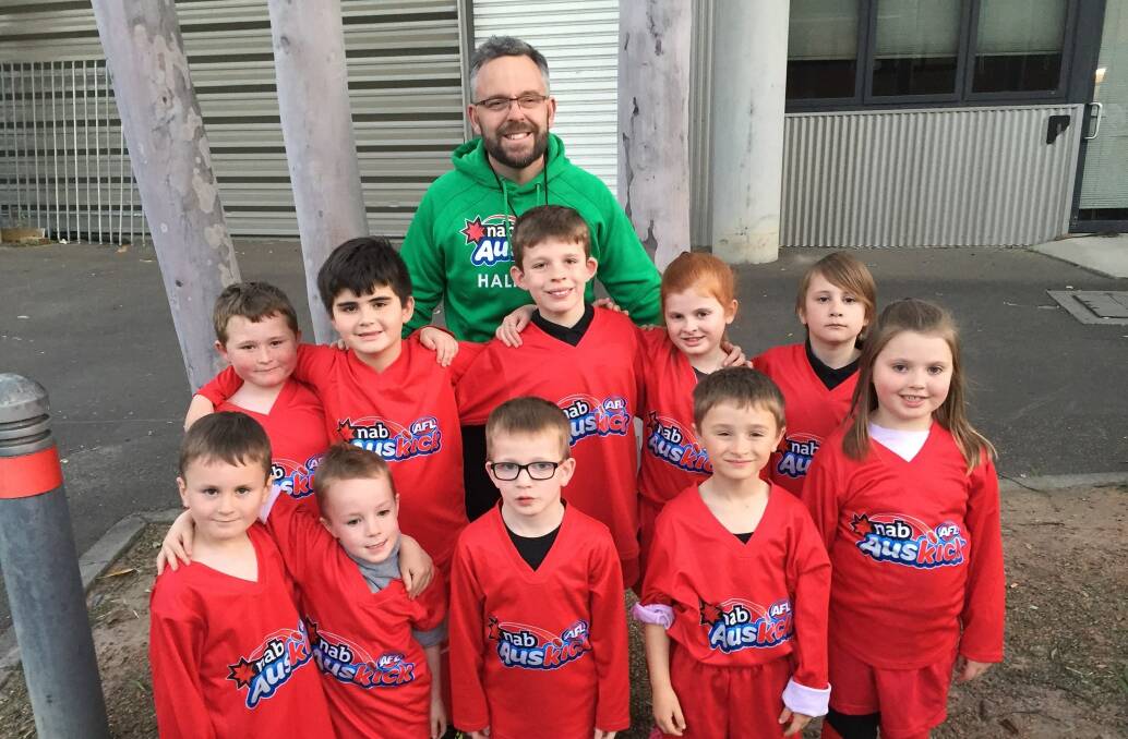 READY TO PLAY: Bathurst Giants Auskick coach Ashley Boylan is delighted a group of his players will compete at Spotless Stadium.