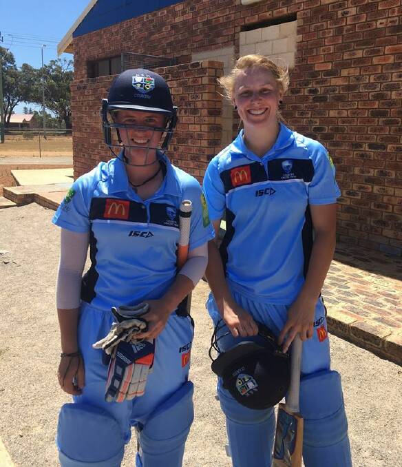 DYNAMIC DUO: The NSW Country Bush Breakers openers, Naomi McDonald and Bec Cady. Both have been in good touch with the bat at the Australian Country Championships. Photo: COUNTRY CRICKET NSW FACEBOOK