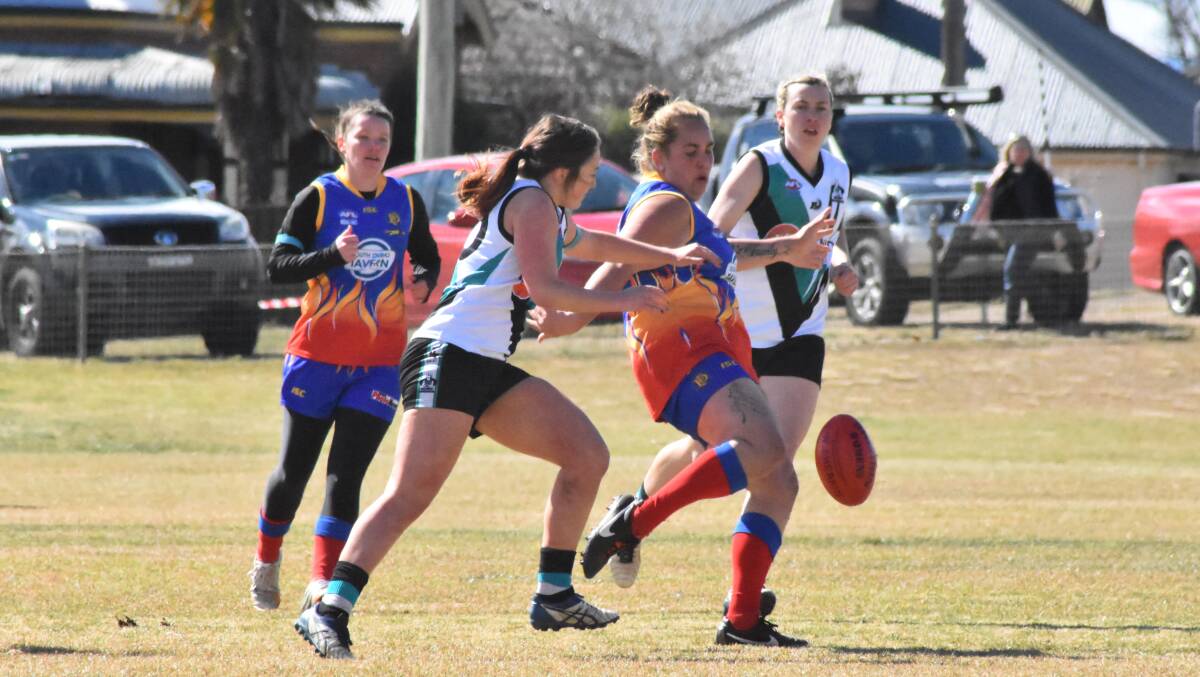 ONE WIN AWAY: The Lady Bushrangers beat Dubbo on Saturday to advance to the Central West AFL women's grand final. Photo: SHARON STEVENS