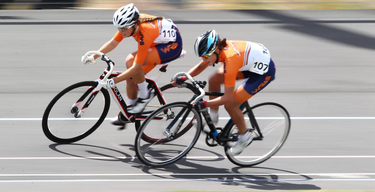 TRACKING WELL: Tyler Puzicha and Kalinda Robinson both impressed for the Western Region Academy of Sport at Dunc Gray Velodrome.