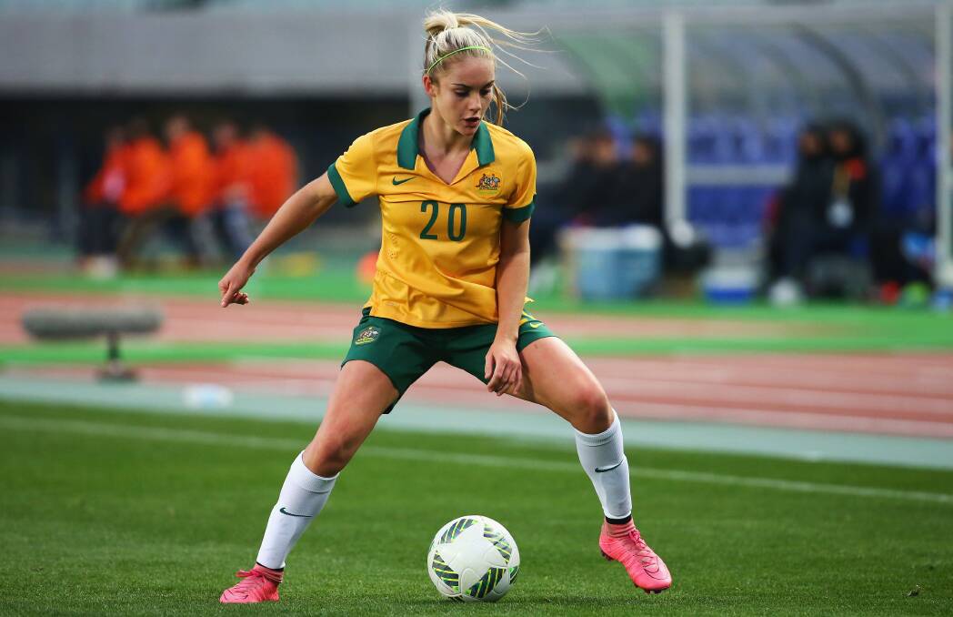 WARM UP: Ellie Carpenter and her fellow Matildas played a friendly against Brazil on Sunday as they build towards the Rio Olympic Games. Photo: GETTY IMAGES