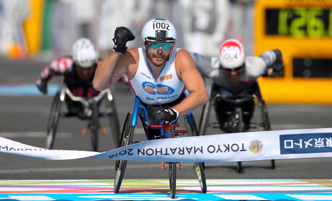 MAGIC MOMENT: Kurt Fearnley had to settle for runner-up a lot in 2016, but he did win the Tokyo Marathon in February. Photo: GETTY IMAGES