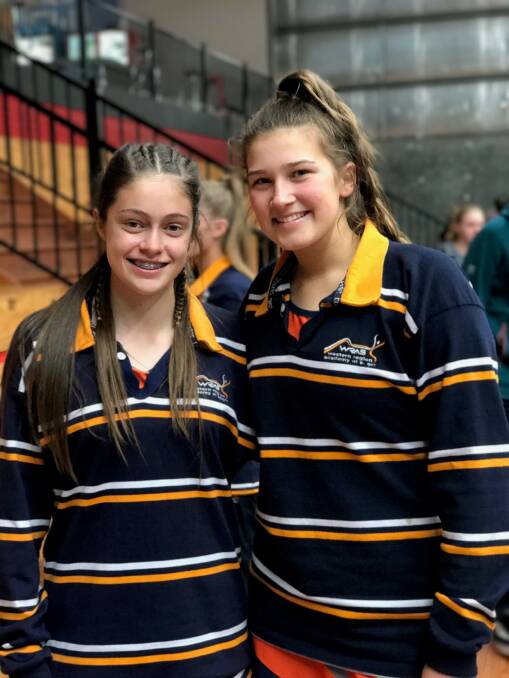 TOP EFFORT: Bathurst's Amy Belfanti and Olivia Johnston both impressed at the Australian Invitational Youth Games at Maitland. They lined up for the Western Region Academy of Sport.