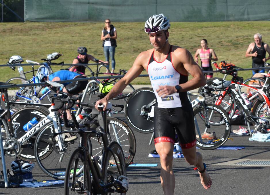 BACK-TO-BACK: Nick North made it two-from-two in the Bathurst Wallabies Triathlon Club long course events this season. Photo: ANYA WHITELAW
