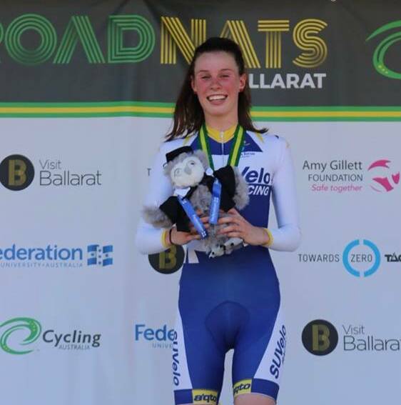 WAIT: Emily Watts is too young to ride the Women's Tour Down Under.