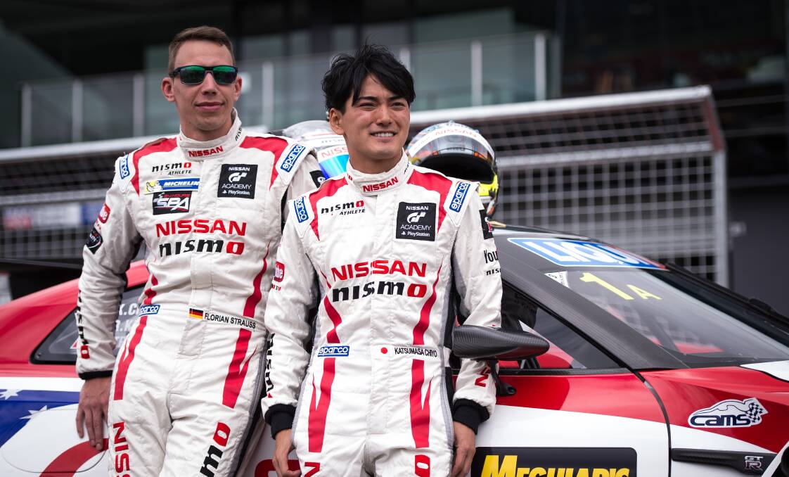 EYE ON THE PRIZE: Florian Strauss and Katsumasa Chiyo will be chasing another Nissan win in the Bathurst 12 Hour next month.